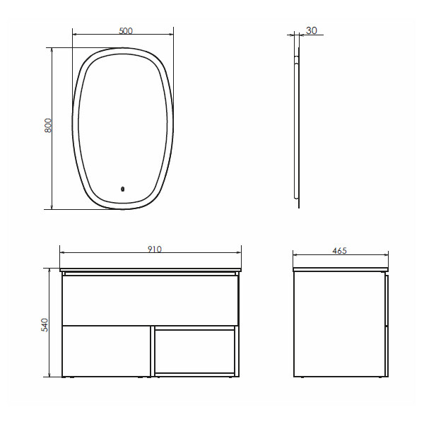 Тумба-умывальник Comforty Мальме 90 дуб дымчатый с раковиной Comforty 9090EL 00-00004200CF