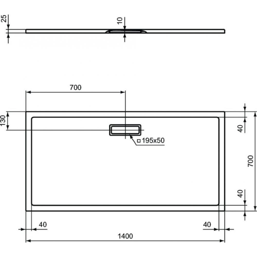 Ideal Standard Ultraflat New душевой поддон 140х70 T4477V1