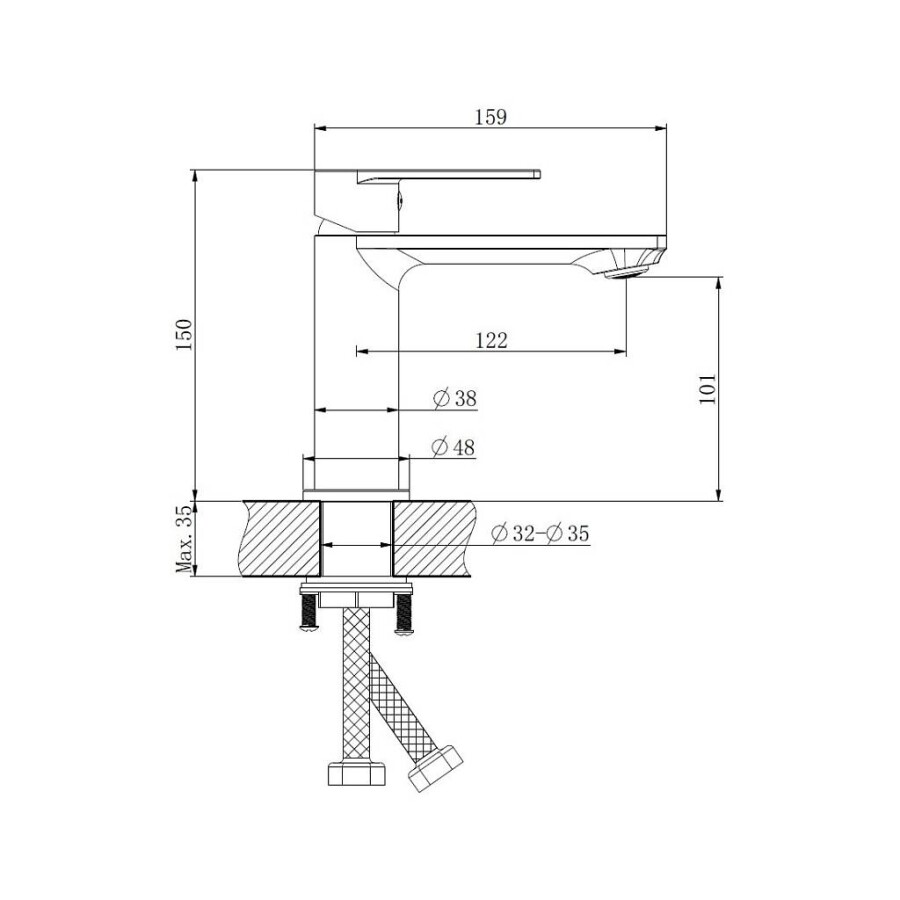 Смеситель для раковины Haiba HB10639 Хром