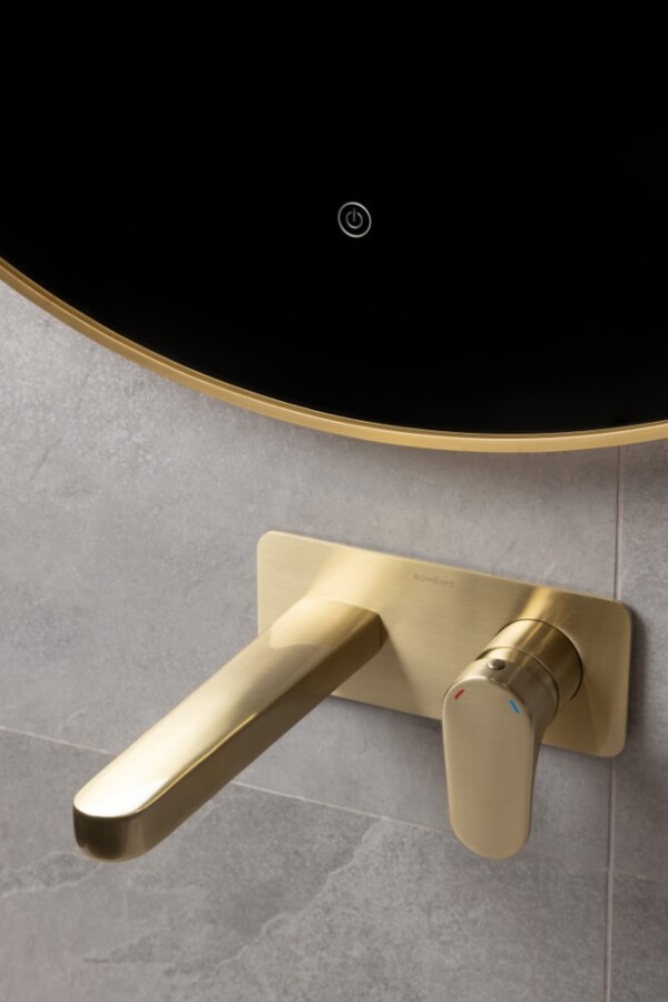 Смеситель для раковины из стены Boheme Spectre Matt Gold 455-MG