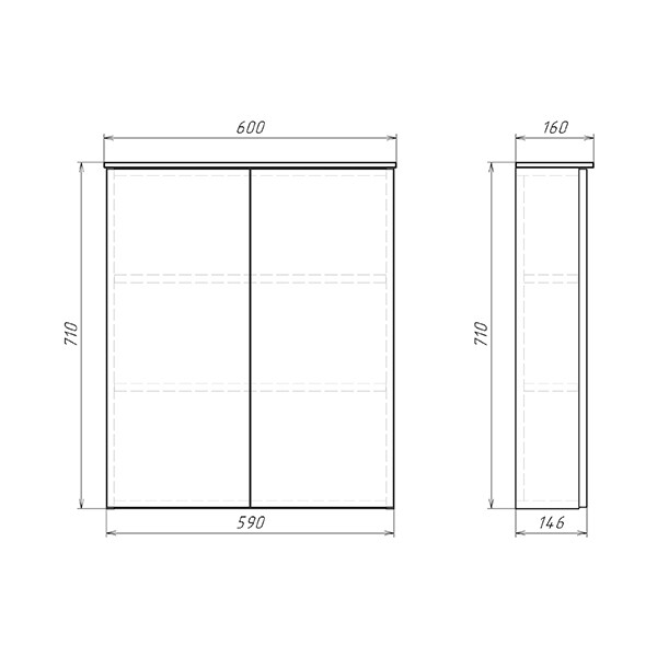 Шкаф подвесной Comforty Моно-60 бетон светлый с белой столешницей 00-00014968CF