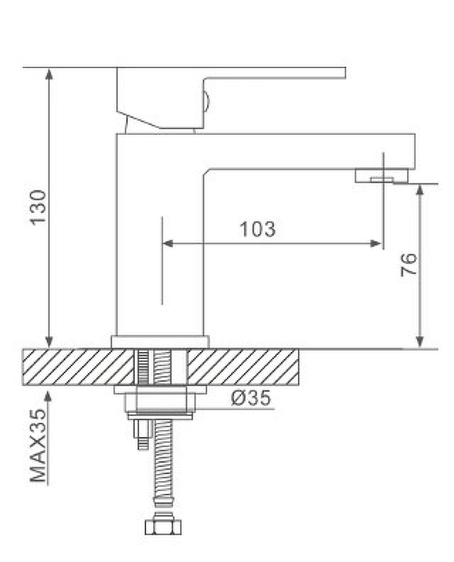 Смеситель для раковины Gappo Roiey G1039