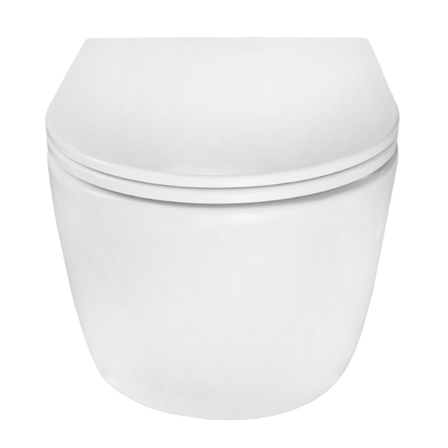 Унитаз подвесной Azario Serenata360х485х350 безободковый, система смыва "Скрытое Торнадо", с быстросъемным сиденьем "Микролифт" AZ-5101T-WHT