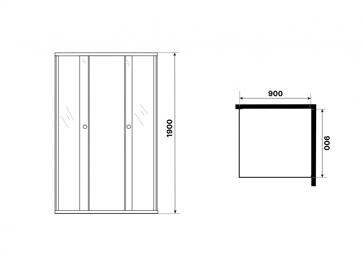 Душевой уголок 90x90 Niagara Eco NG-1009-14QMT