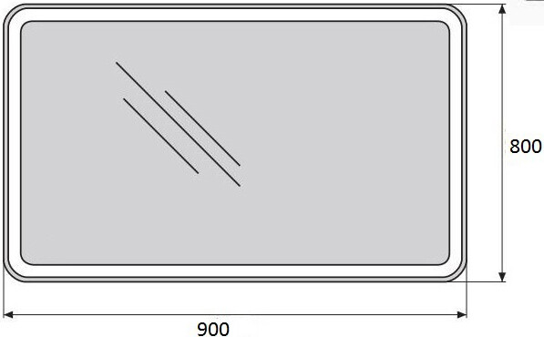 Зеркальное полотно BelBagno 90*80 SPC-MAR-900-800-LED-BTN