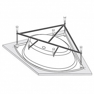 Каркас для угловой ванны Vagnerplast Athena 150x150 см VPK150150