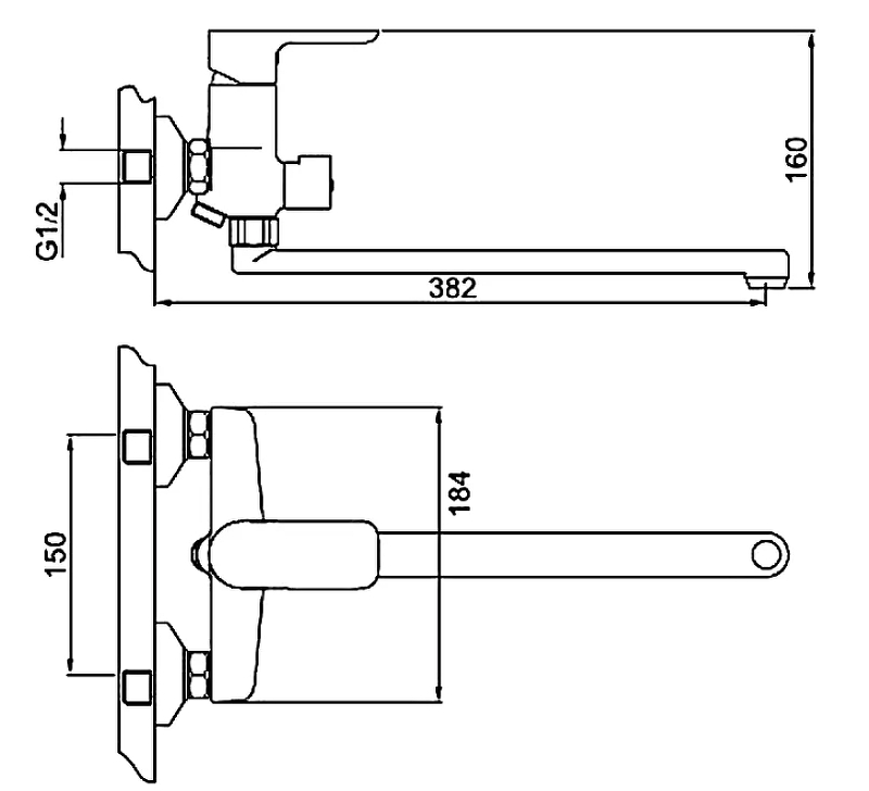 Смеситель для ванны Gappo Noar G2248