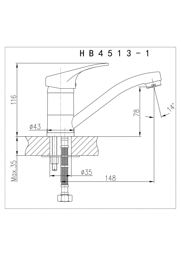 Haiba смеситель для раковины HB4507-2