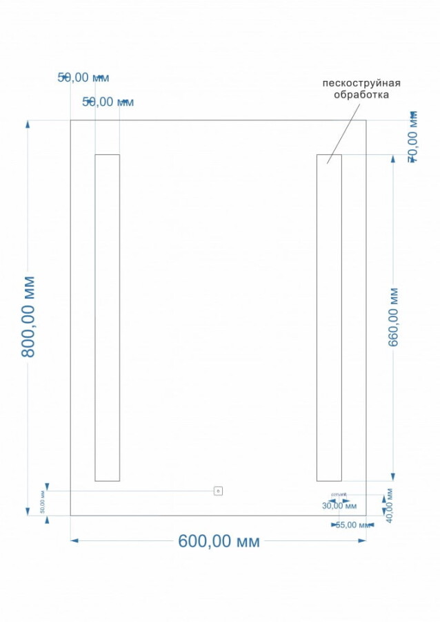 Зеркало Cersanit Led 020 Base 60 80 см LU-LED020*60-b-Os