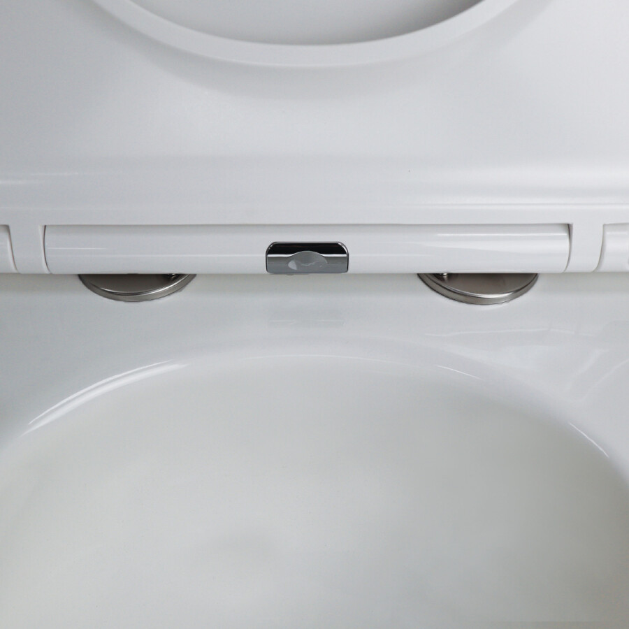 Унитаз подвесной Azario Pace 360х520х365 безободковый, система смыва "Скрытое Торнадо", с быстросъемным сиденьем "Микролифт" AZ-5172T-WHT