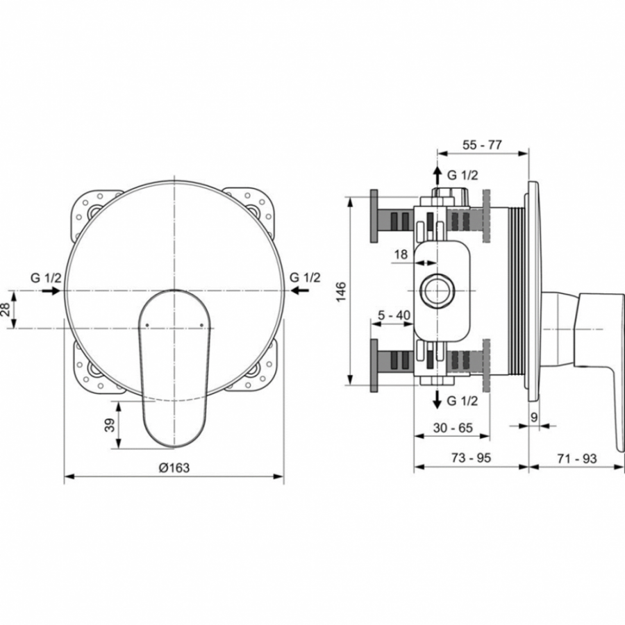 Ideal Standard Cerafine смеситель для душа A7349XG