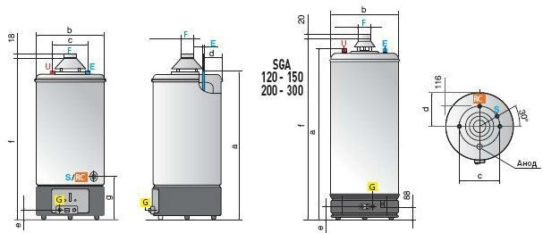 Ariston SGA 120 R газовый напольный