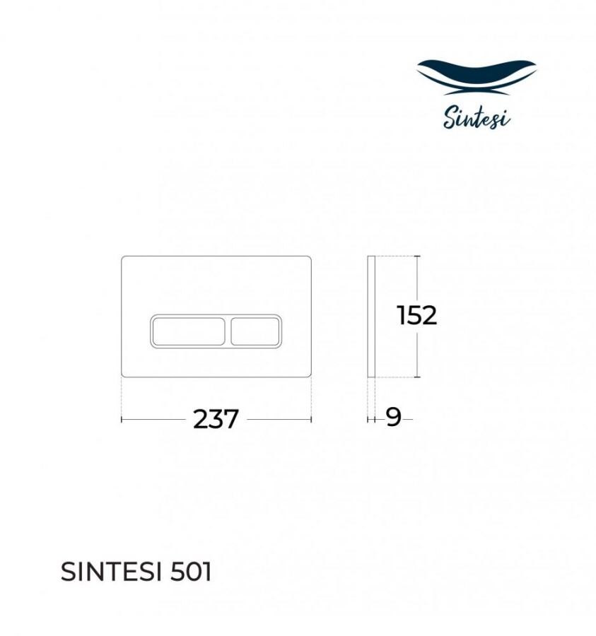 Клавиша смыва Sintesi SIN-FB-XSW-501 Белая