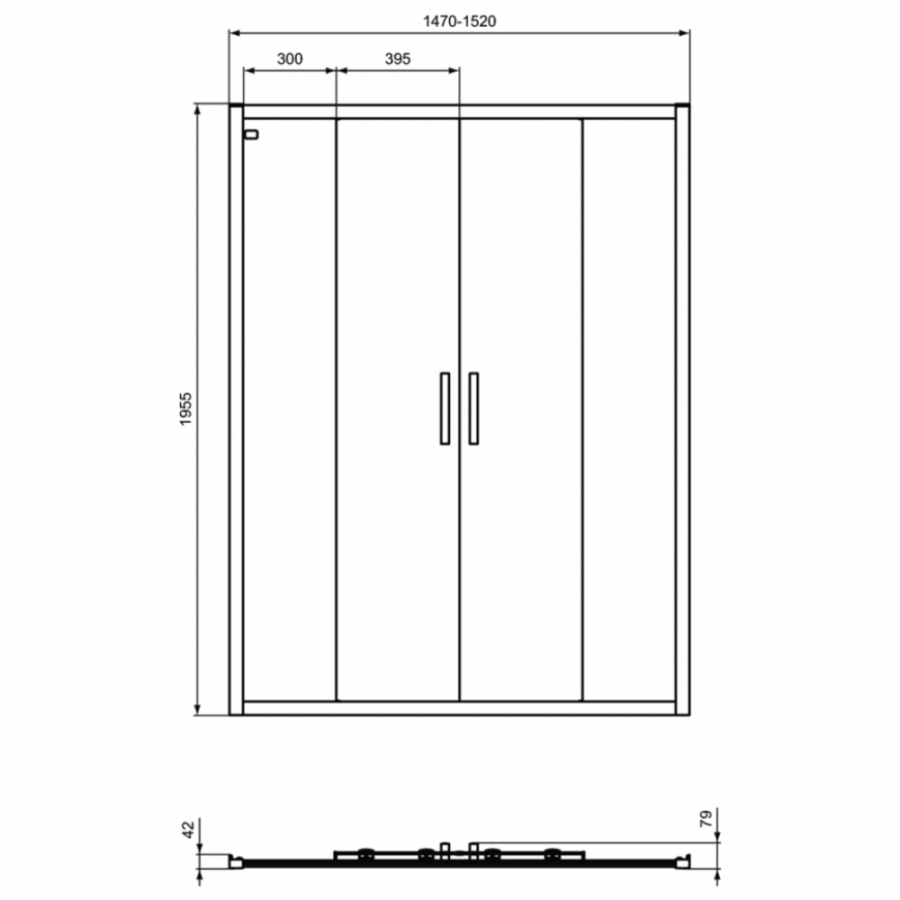 Ideal Standard Connect душевая дверь 150 см K968701