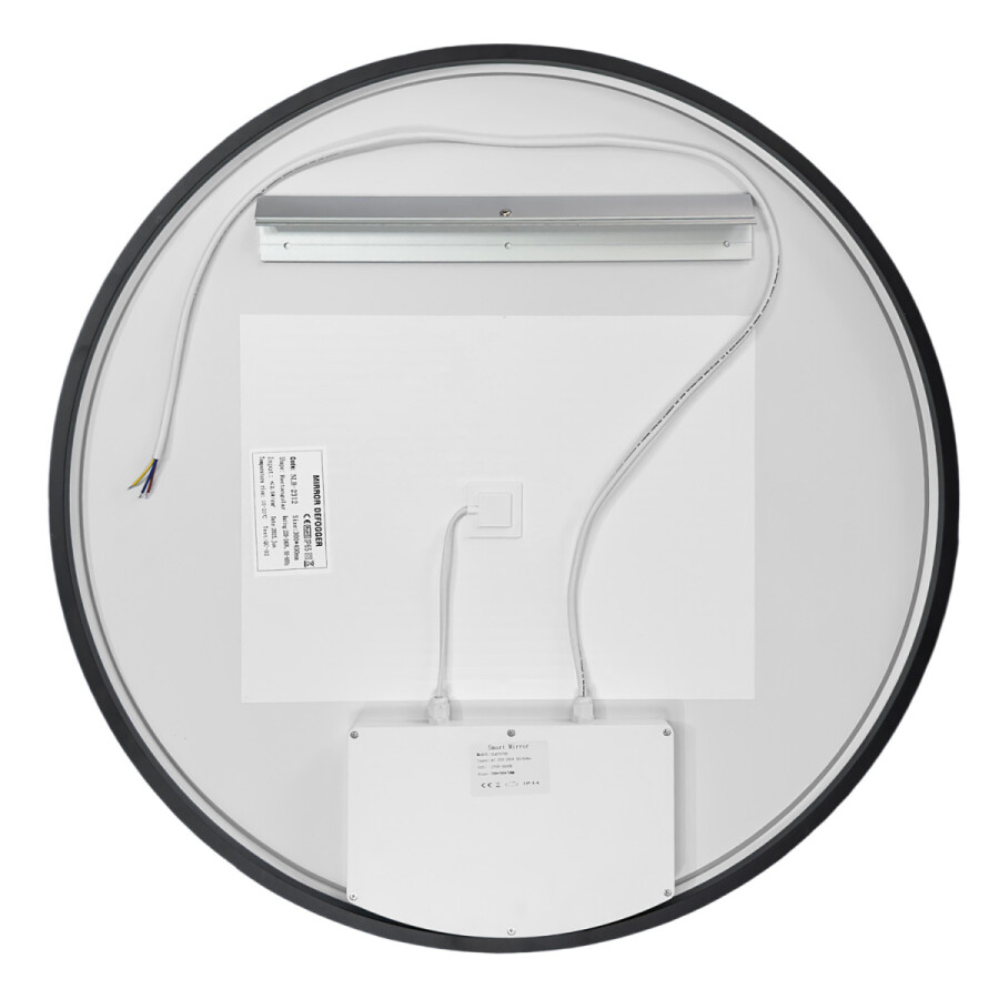 Зеркало с подсветкой в ванную Azario Ольга 700х700х70 цвет черный матовый АZ-LED013425