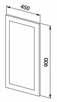 Зеркальное полотно Aquanet Нота Лайт 45*90 00159094