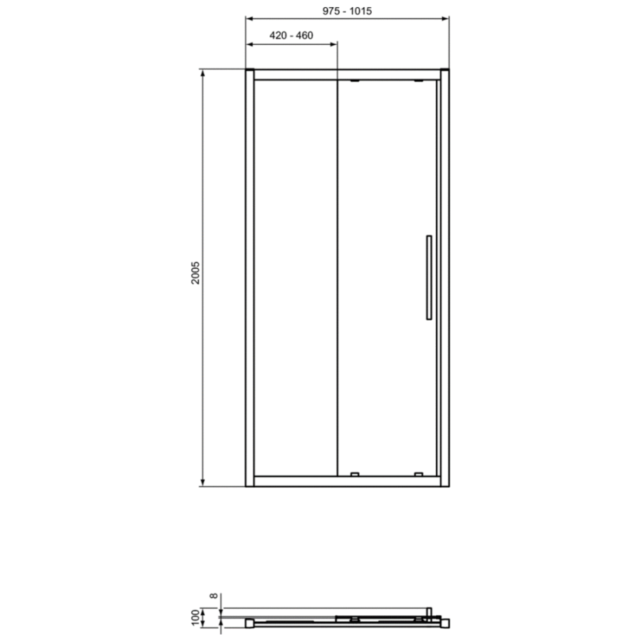 Ideal Standard I.Life душевая дверь 100 см T4941EO