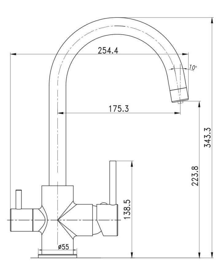 Imprese Daicy 55009-UB смеситель для кухни черный