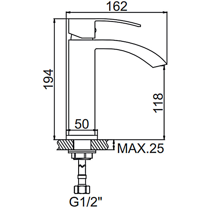 Смеситель для раковины Ledeme L1055-15 Хром