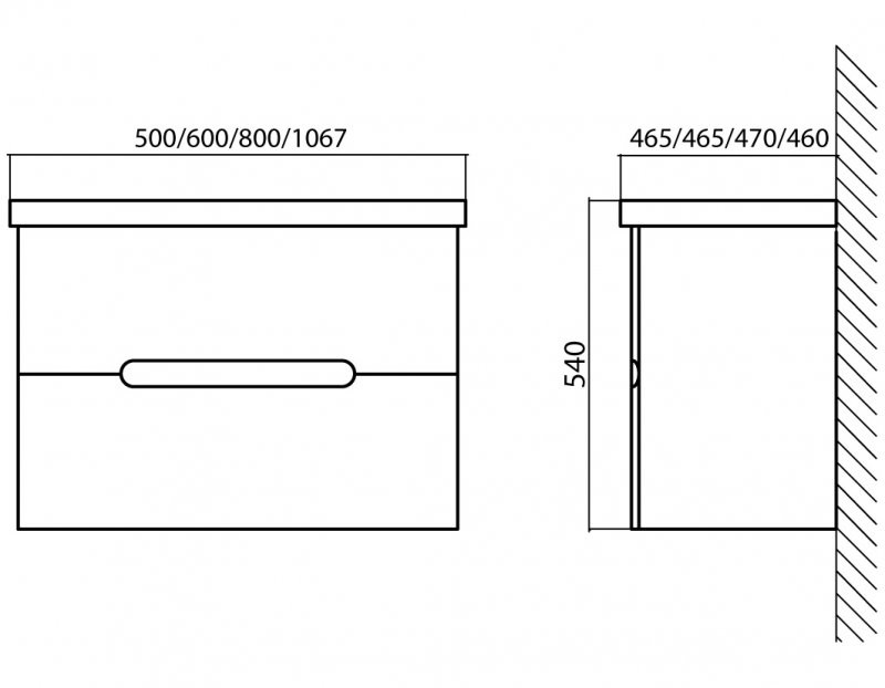 BelBagno LUXURY-600-2C-SO-TL тумба под раковину подвесная