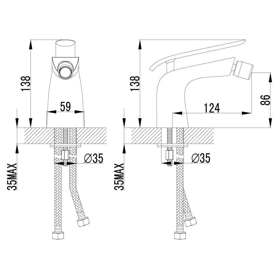 Lemark Melange смеситель для биде LM4908CW