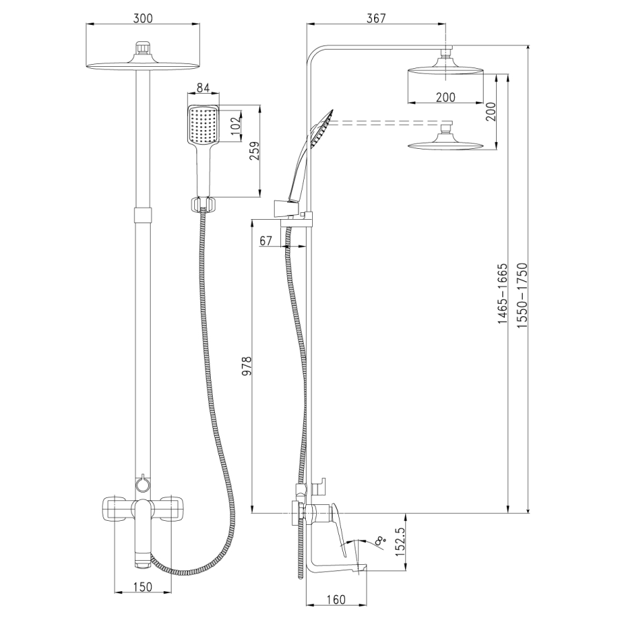 Lemark Allegro смеситель для ванны и душа LM5962CW