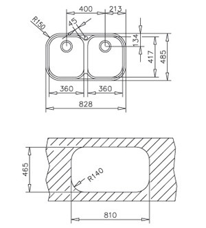 Мойка Teka Stylo 2B 10107028 нержавеющая сталь полированная 83х48,5 см