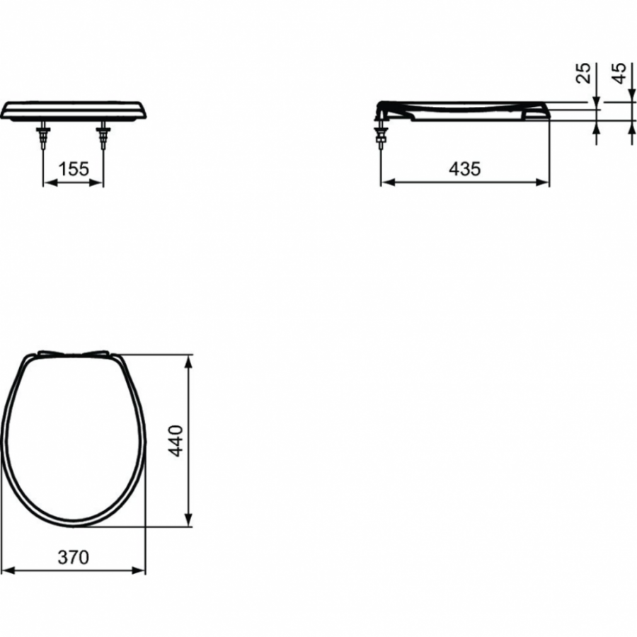 Ideal Standard Ecco-Eurovit сиденье для унитаза W303001