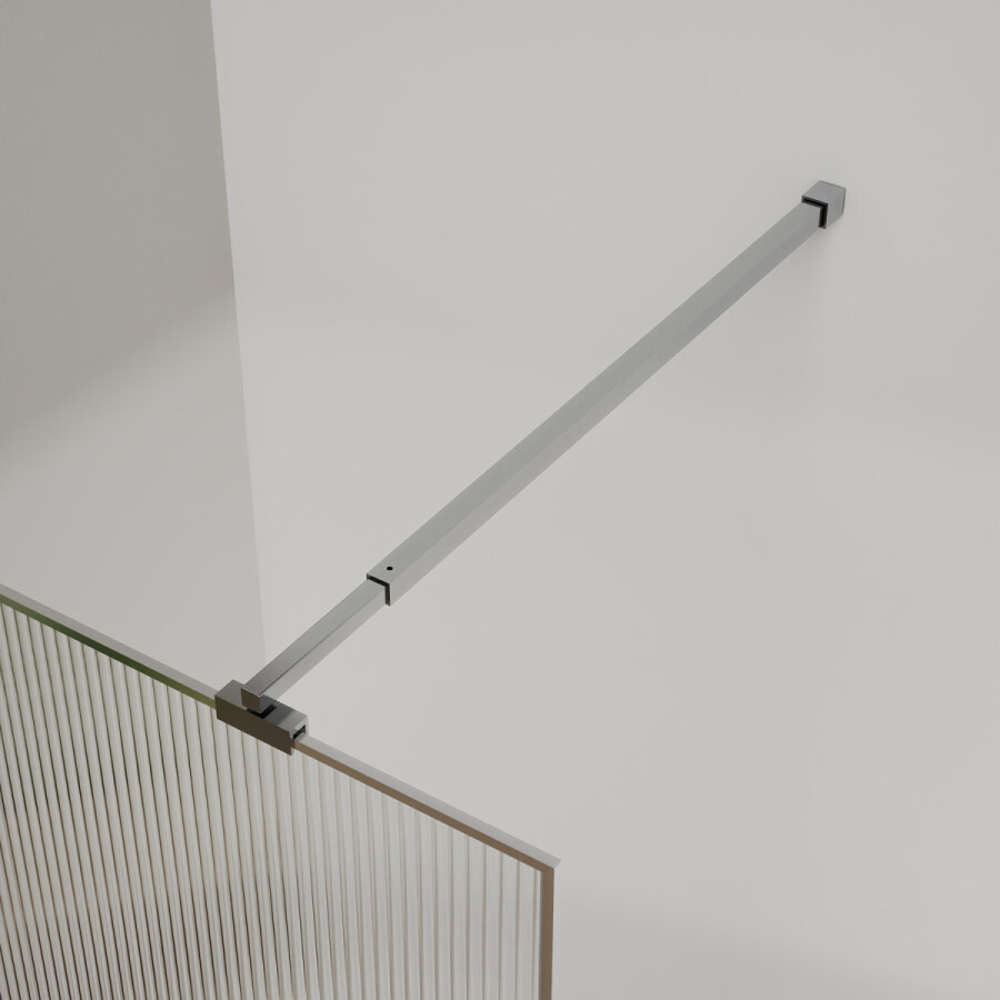 Душевая перегородка Azario Walk-in 1200x1950 в рамке, рифленое стекло, толщина стекла 8 мм, профиль брашированное золото AZ-271-120-BGL-CRF