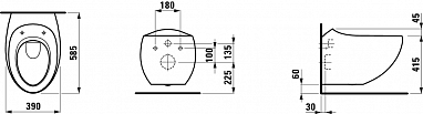 Laufen Alessi One комплект подвесной унитаз + подвесное биде