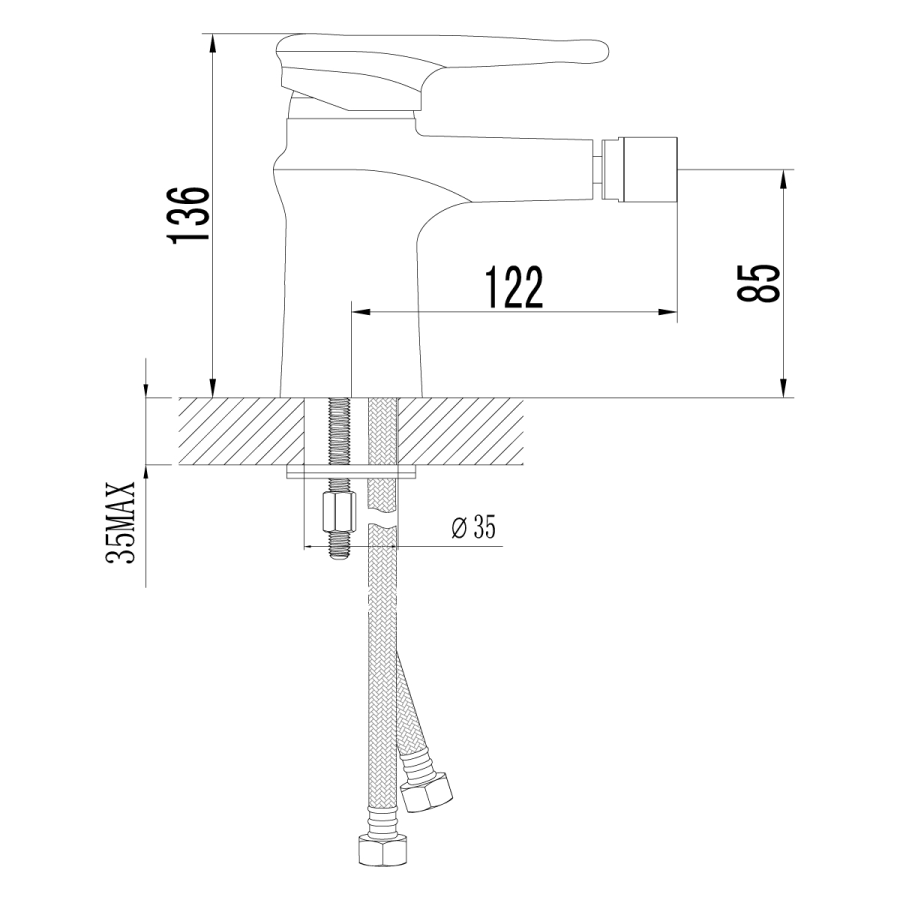 Lemark Status смеситель для биде LM4408C