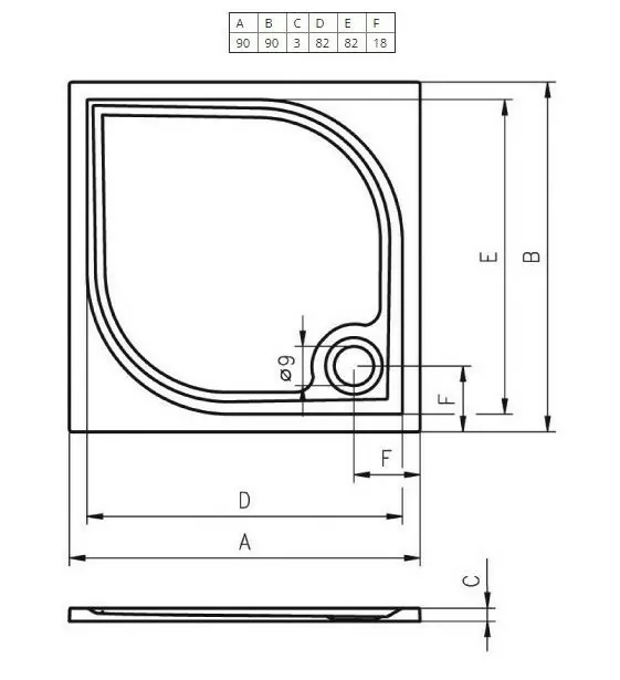 Riho Kolping DB21 душевой поддон из литьевого мрамора 90х90 DB2100500000000