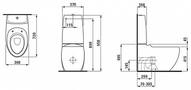 Laufen Alessi One 8.2297.6.400.000.1 унитаз напольный