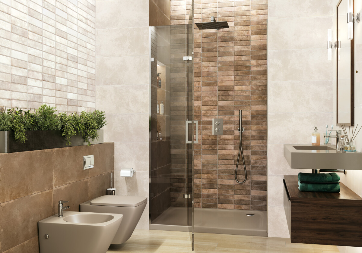 New Trend Эльбрус серый / Elbrus Gray Керамическая плитка настенная 300 x 600 x 9 WT36ELR15