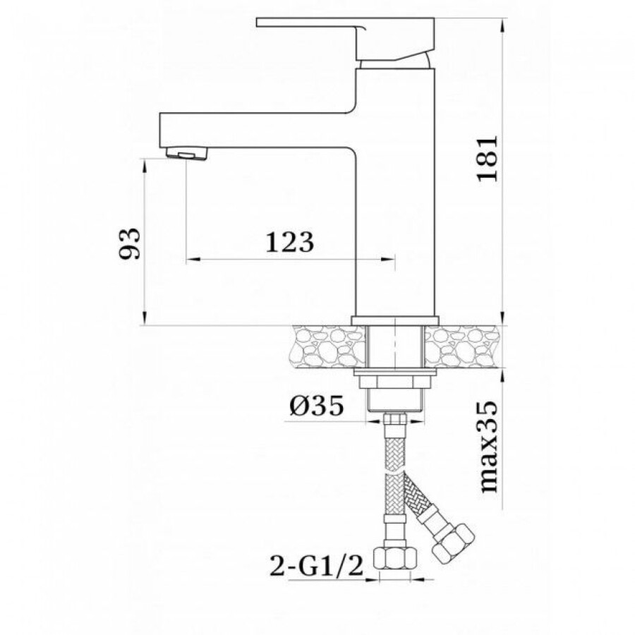 Смеситель для раковины Mixxus Kub-001 Сатин SS0407