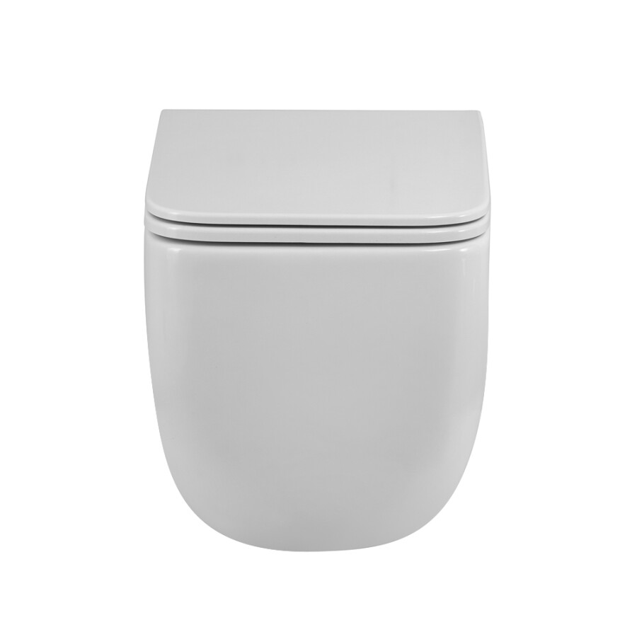 Унитаз подвесной безободковый с сиденьем и смывом TORNADO BelBagno LUCE-TOR BB076CH-TOR/SC