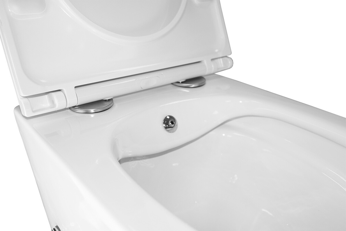 Унитаз подвесной Azario Grado 365х495х365 безободковый, с функцией биде, с быстросъемным сиденьем микролифт AZ-046E-NR