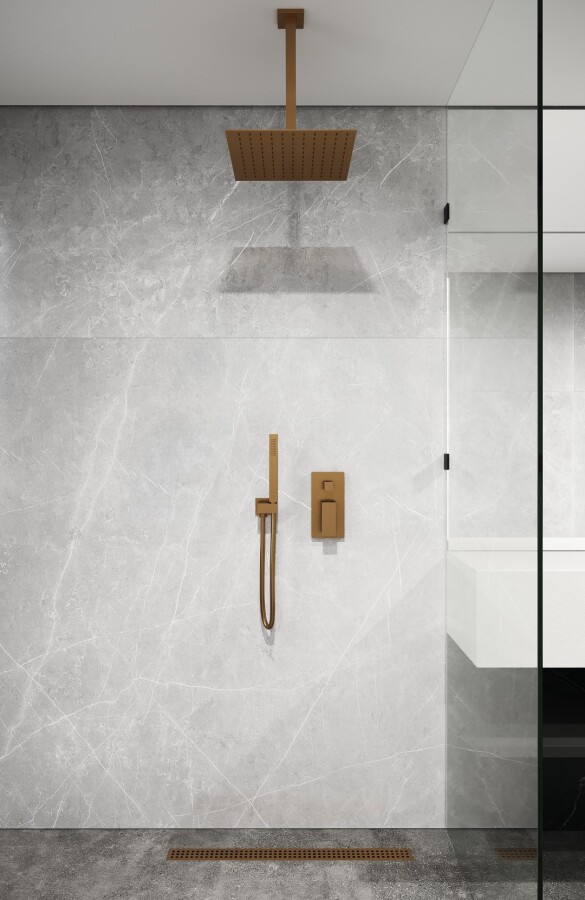 Кронштейн для верхнего душа потолочный Boheme Qubic Brushed Bronze 629-QUBIC-BRB