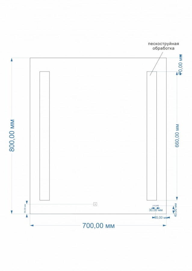 Зеркало Cersanit Led 020 Base 70 80 см LU-LED020*70-b-Os