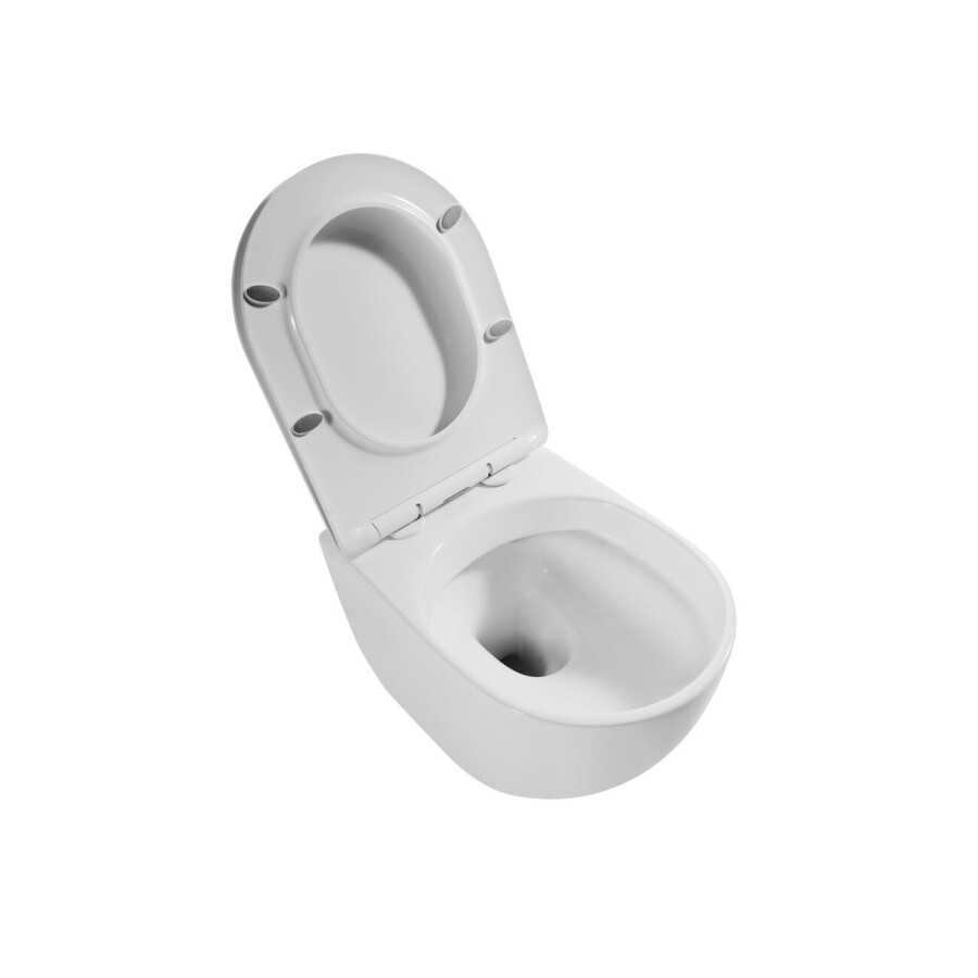 Унитаз подвесной Grossman Thin Rim GR-5601S (520х360х360) тонкий ободок,белый с тонкой крышкой,микролифт,1 место