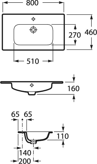 Roca Aneto 80 тумба 857430806 с раковиной Victoria-N 800 подвесная