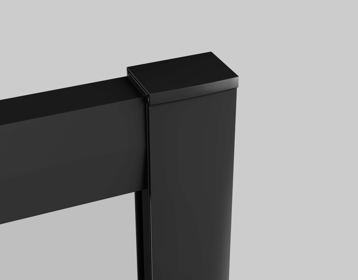 Aquatek AQ.WISL.120.1BL Душевая перегородка Walk In 120см, раздвижная с держателем 1200мм черный матовый прозрачное