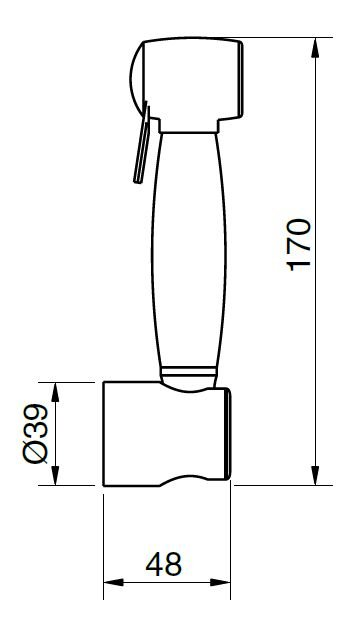 Cezares гигиенический душ с шлангом и держателем хром ATLANTIS-U-IFS-01