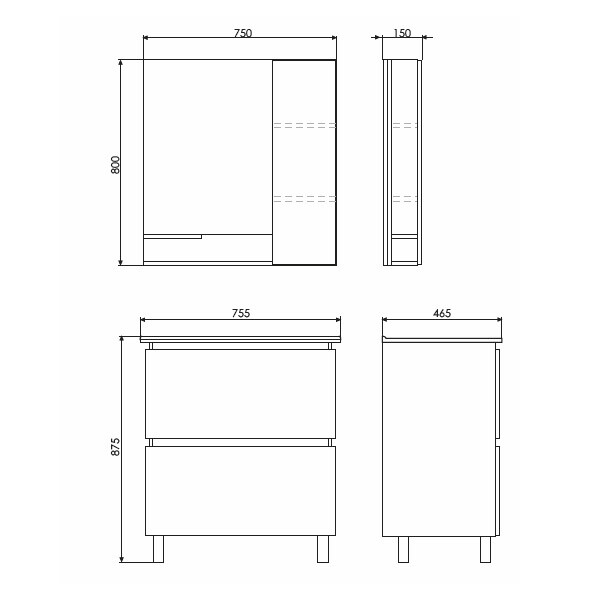 Тумба-умывальник Comforty Верона 75 дуб белый с раковиной Comforty 75Е 00004137102CF