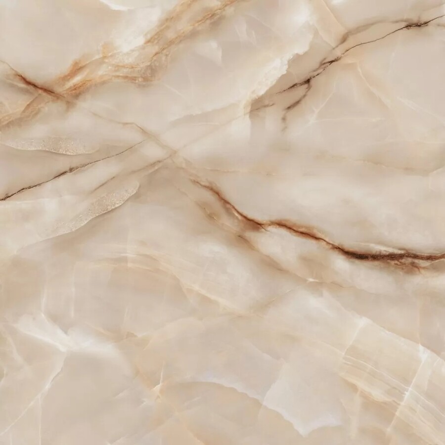 Керамогранит 6060ORO11P LCM Onyx Royal Latte Полированный 600 x 600 x 8 мм.