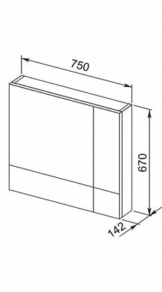 Зеркало-шкаф Aquanet Верона 75*67 00175381