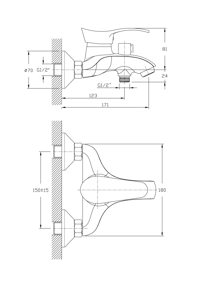 Haiba смеситель для ванны HB6001