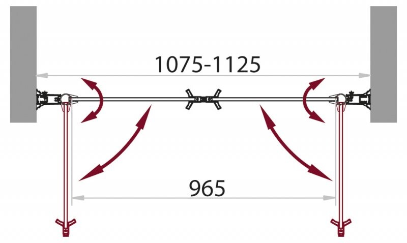 BelBagno Sela душевая дверь 110 см рифленая, хром SELA-B-2-110-P-Cr