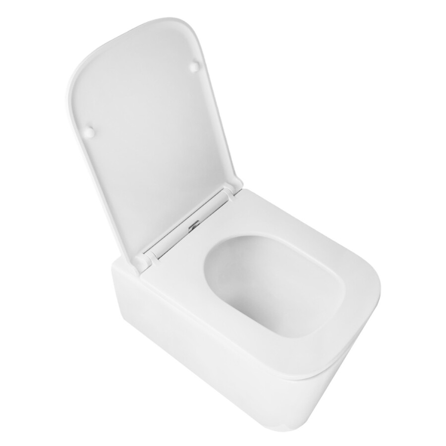 Унитаз подвесной Azario Bacio340х485х350 безободковый, система смыва "Скрытое Торнадо", с быстросъемным сиденьем "Микролифт" AZ-5103T-WHT