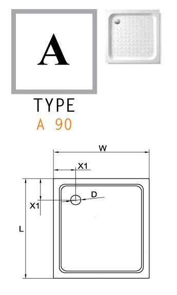 Cezares Tray поддон акриловый 80х80 TRAY-A-A-80-15-W